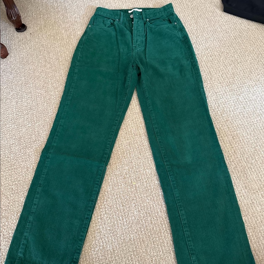 PacSun Green Straight-Leg Jeans with Adjustable Waistband